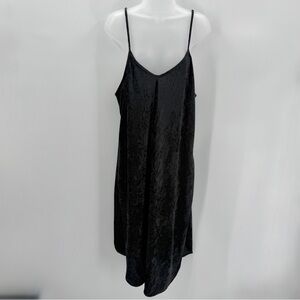 Alexandra Nicole Nightgown Slip Womens XL Black Velvet Velour Vintage Goth 90s